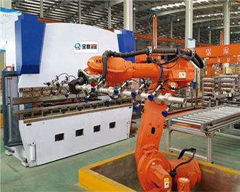 數控折(shé)彎機自動(dòng)上下料機(ji)器人自動(dòng)化生産線(xian)